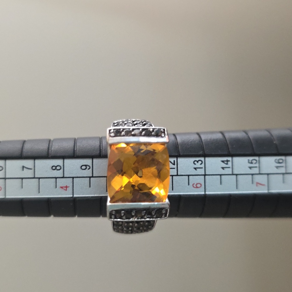 Spectacular Rare Estate Victoria Wieck  Madeira Citrine Ring - Picture 7 of 11
